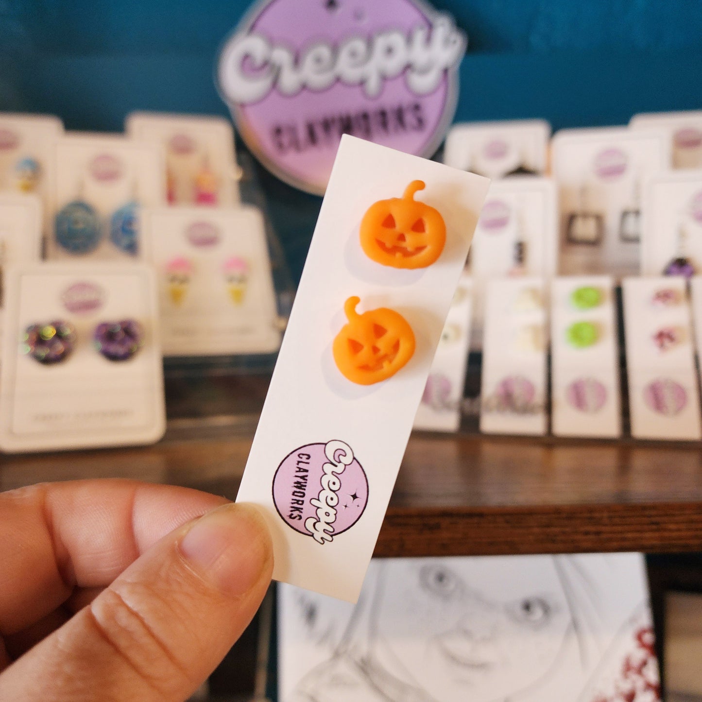 Orange Pumpkin - Studs (Small)