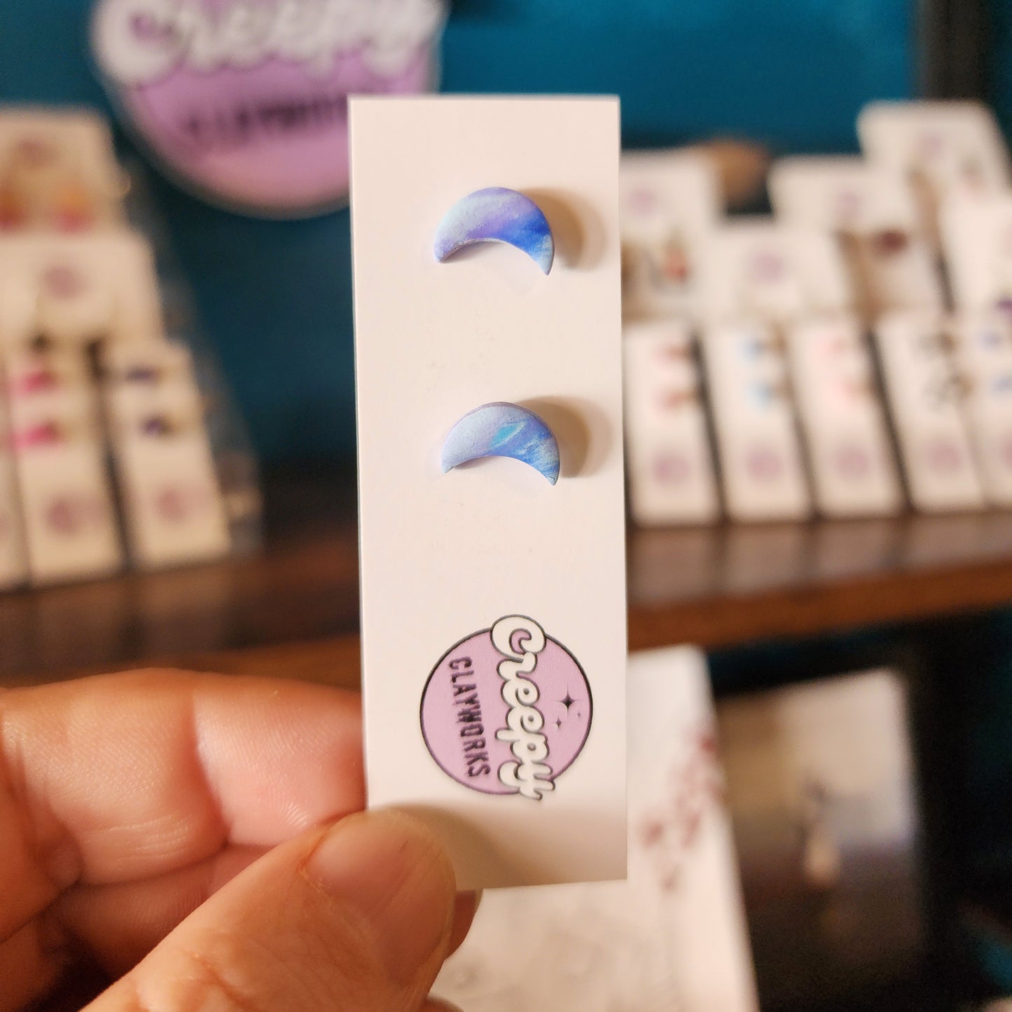 Blue/Puple Moons - Studs (Small)