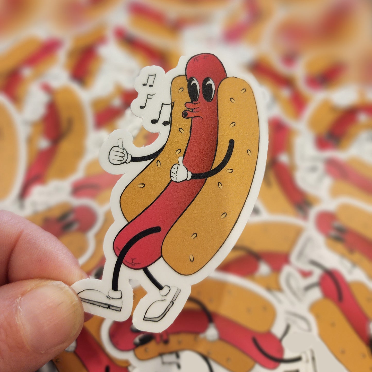 Happy Hotdog Sticker