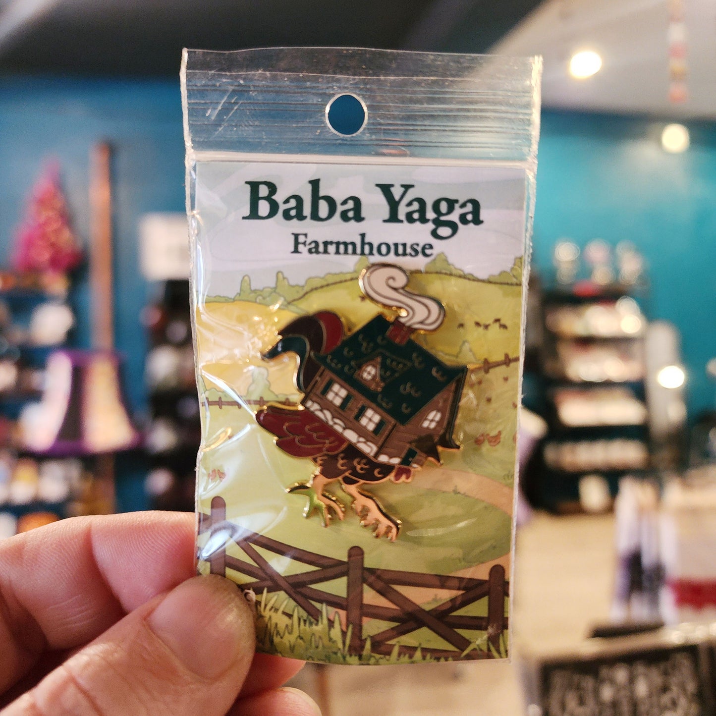 Baba Yaga Farmhouse Enamel Pin
