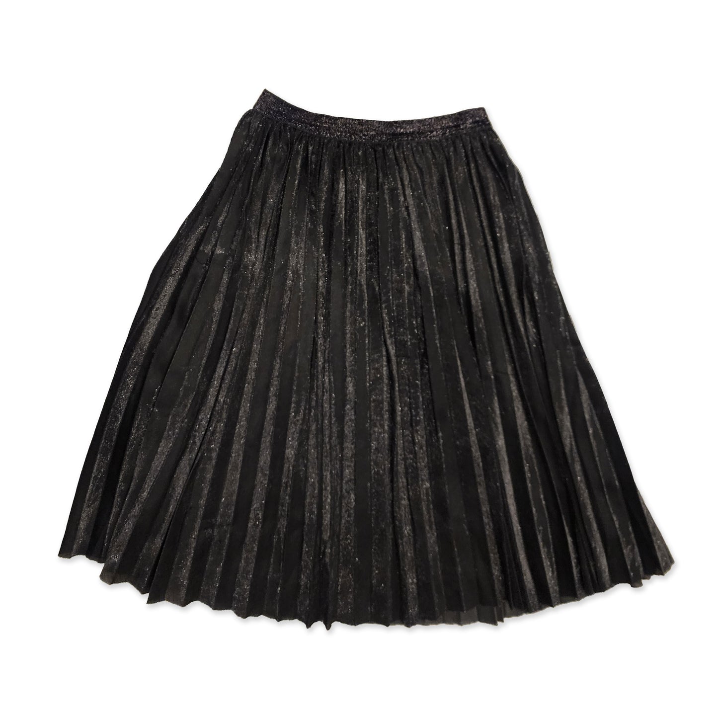Shimmer Pleated Midi Skirt. Size S.