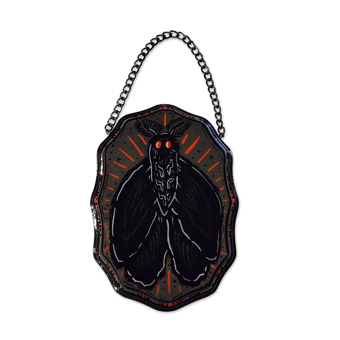 OOAK Mothman Wood Plaque
