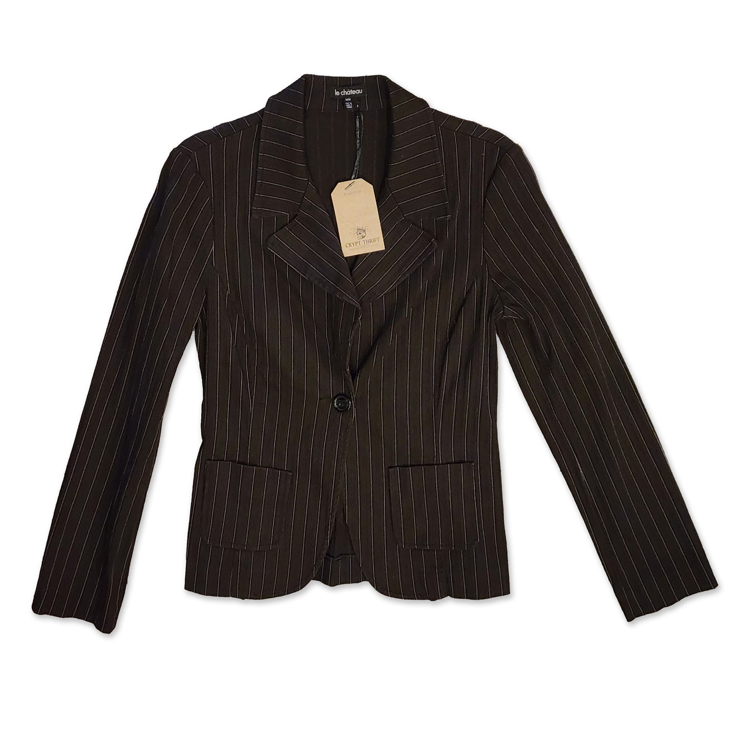 Le Chateau Pinstripe Blazer, Size M.