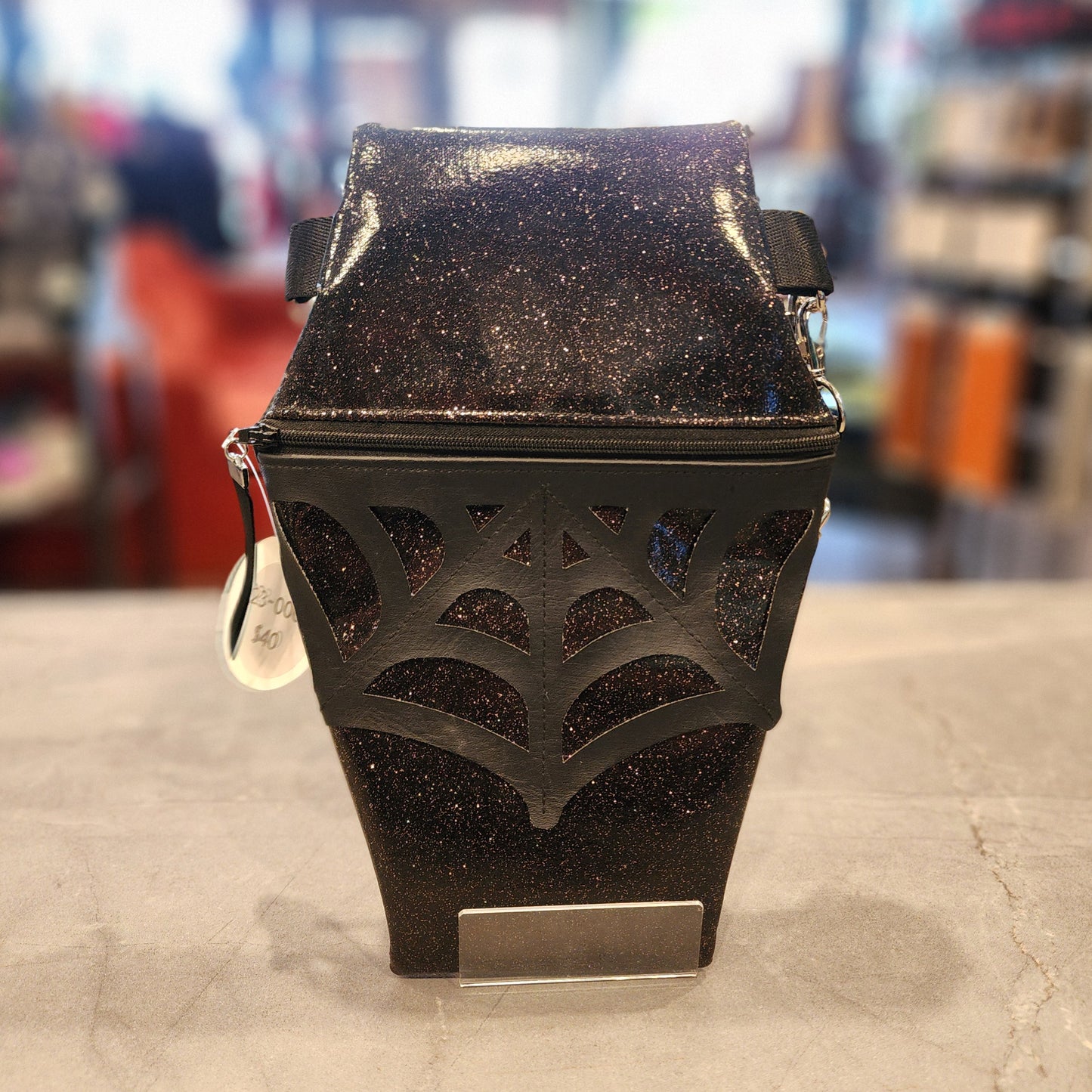 Midnight Web Crossbody Coffin Bag