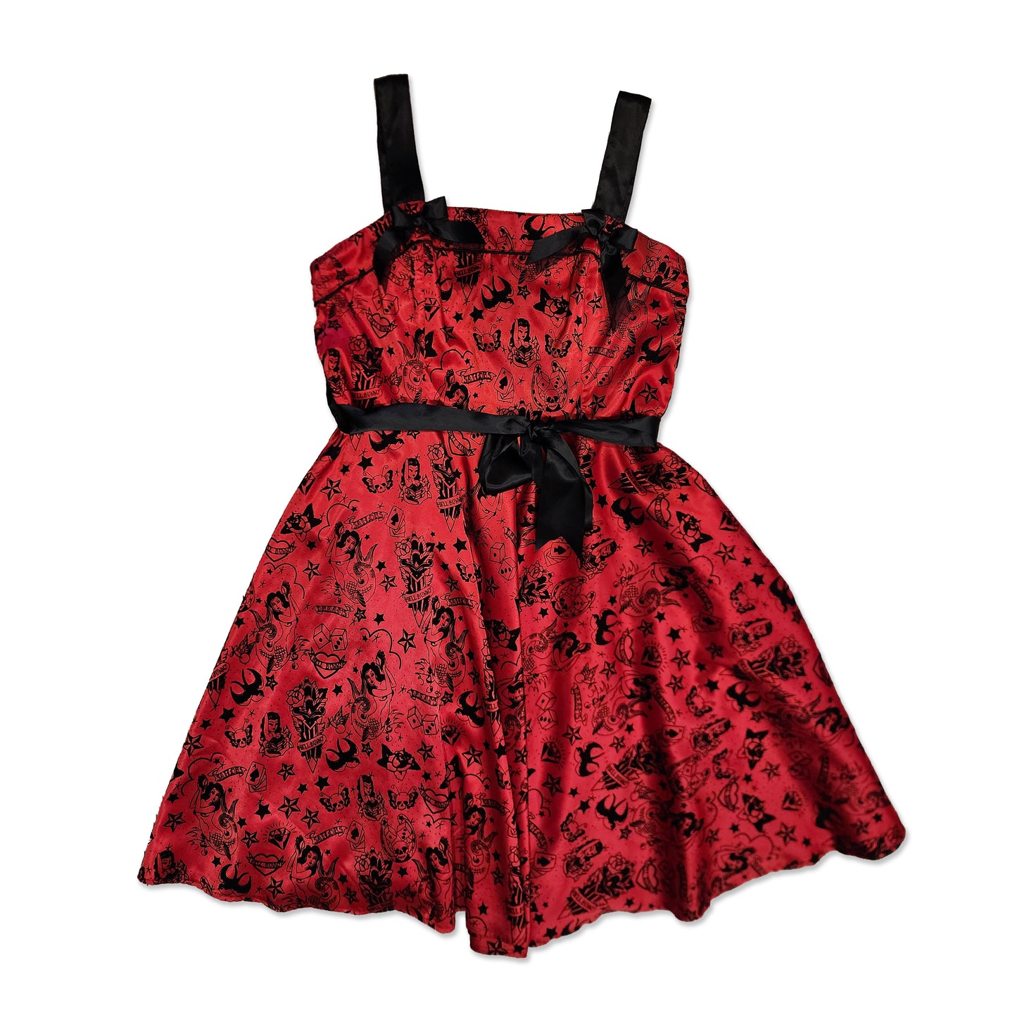 Hell Bunny Retro Tattoo Dress, Size 3X UK (1X US)