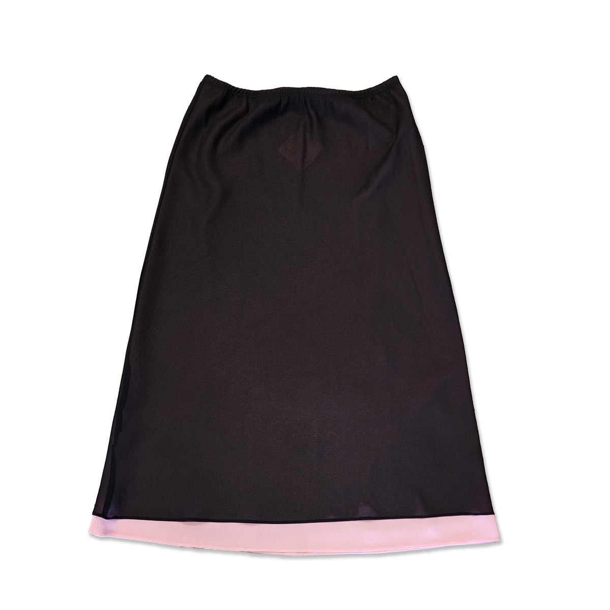 Vintage Black & Pink Midi Skirt, Size 3X.