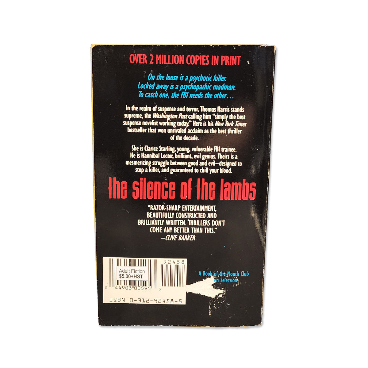 Thomas Harris - Silence of The Lambs - 1990