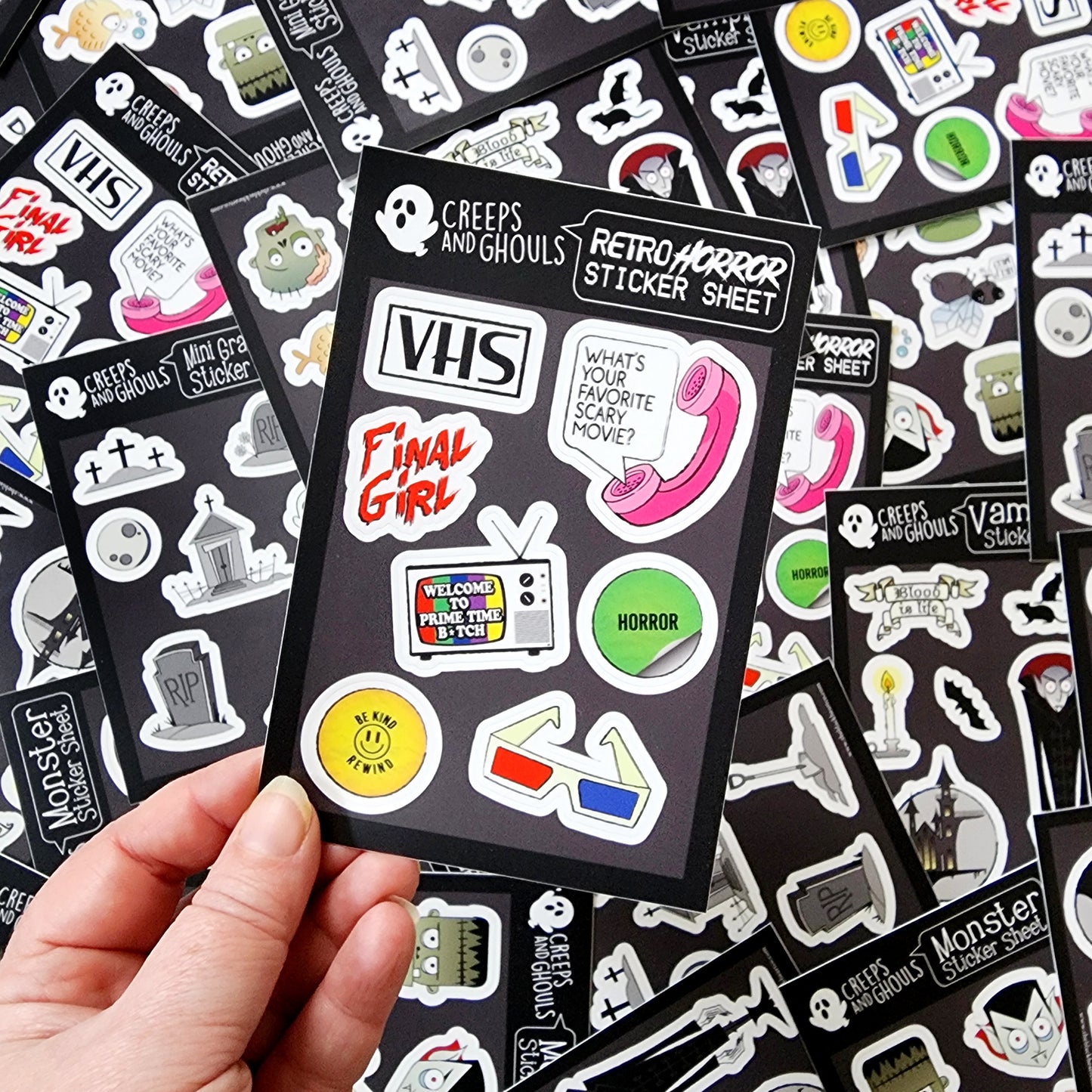 Retro Horror Sticker Sheet