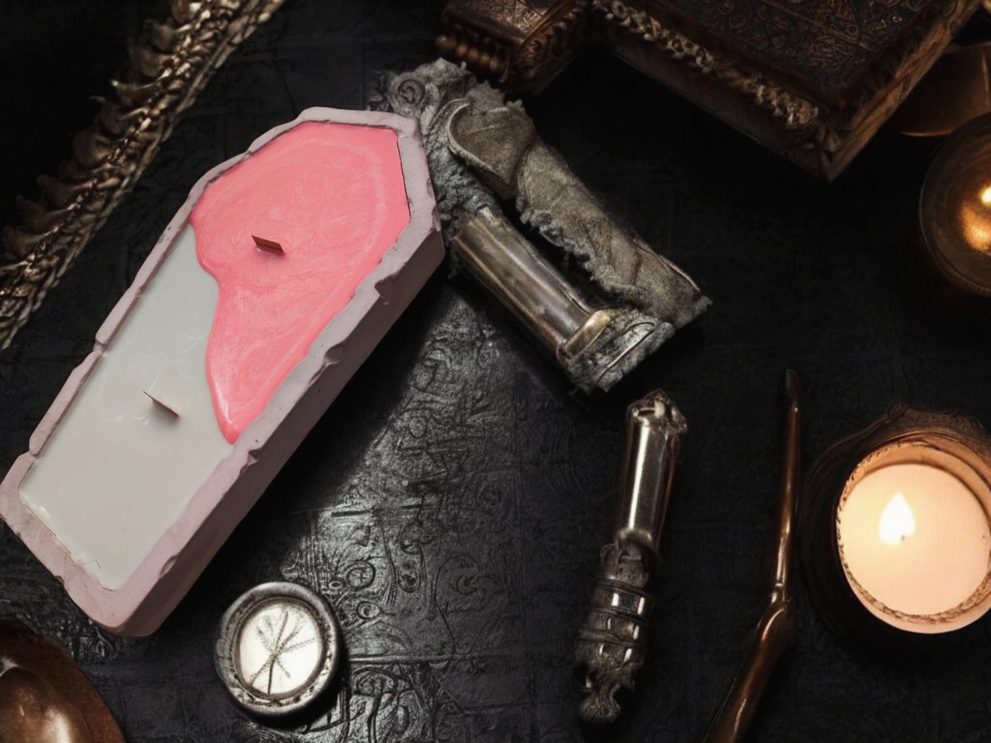Coffin 2 Wick Candle