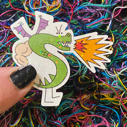 Tough Dragon Sticker