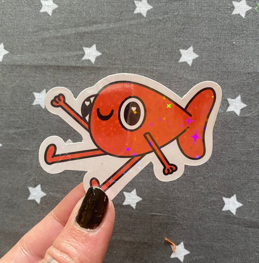 Orange Fish Sticker