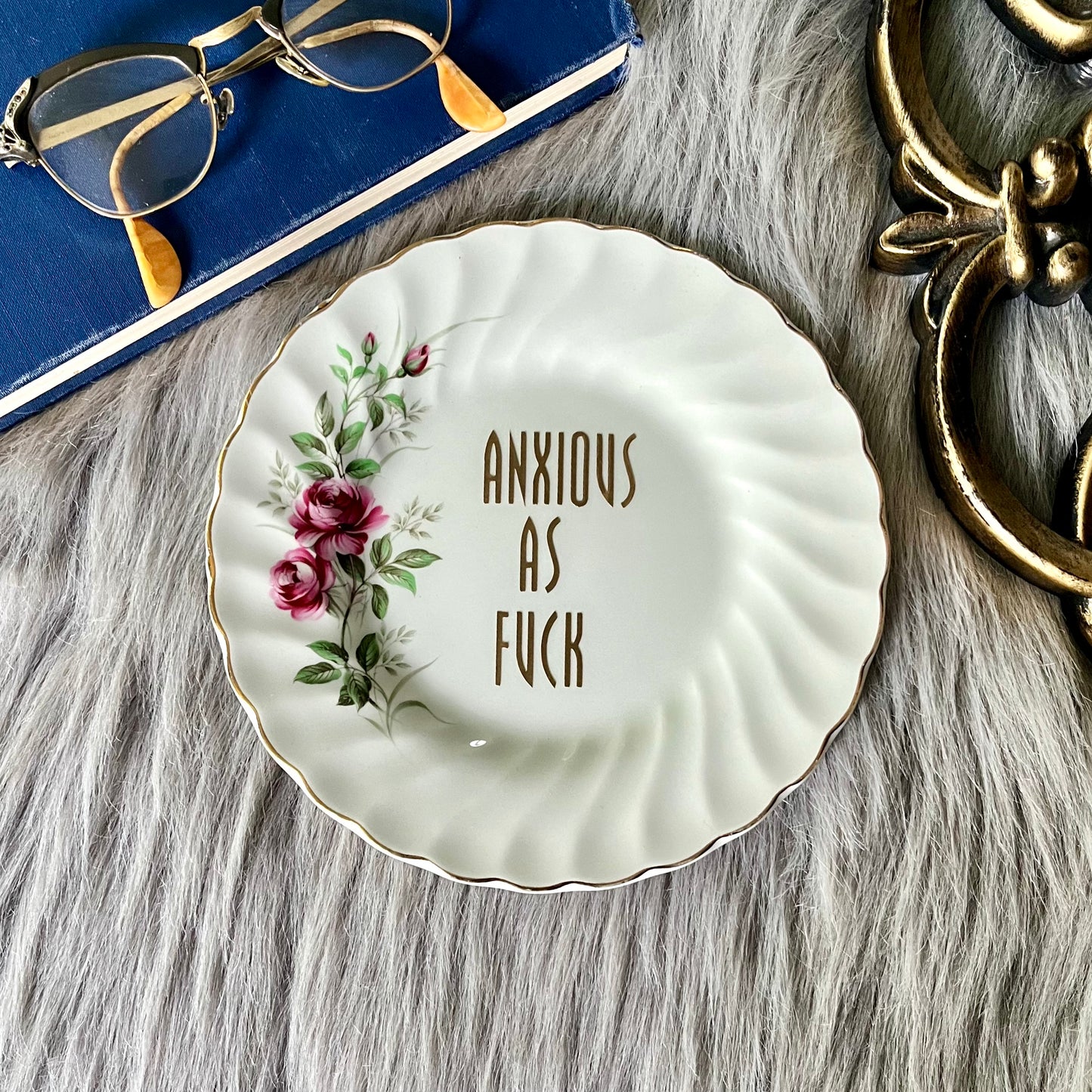 Anxious As F*ck - Small Decorative Plate