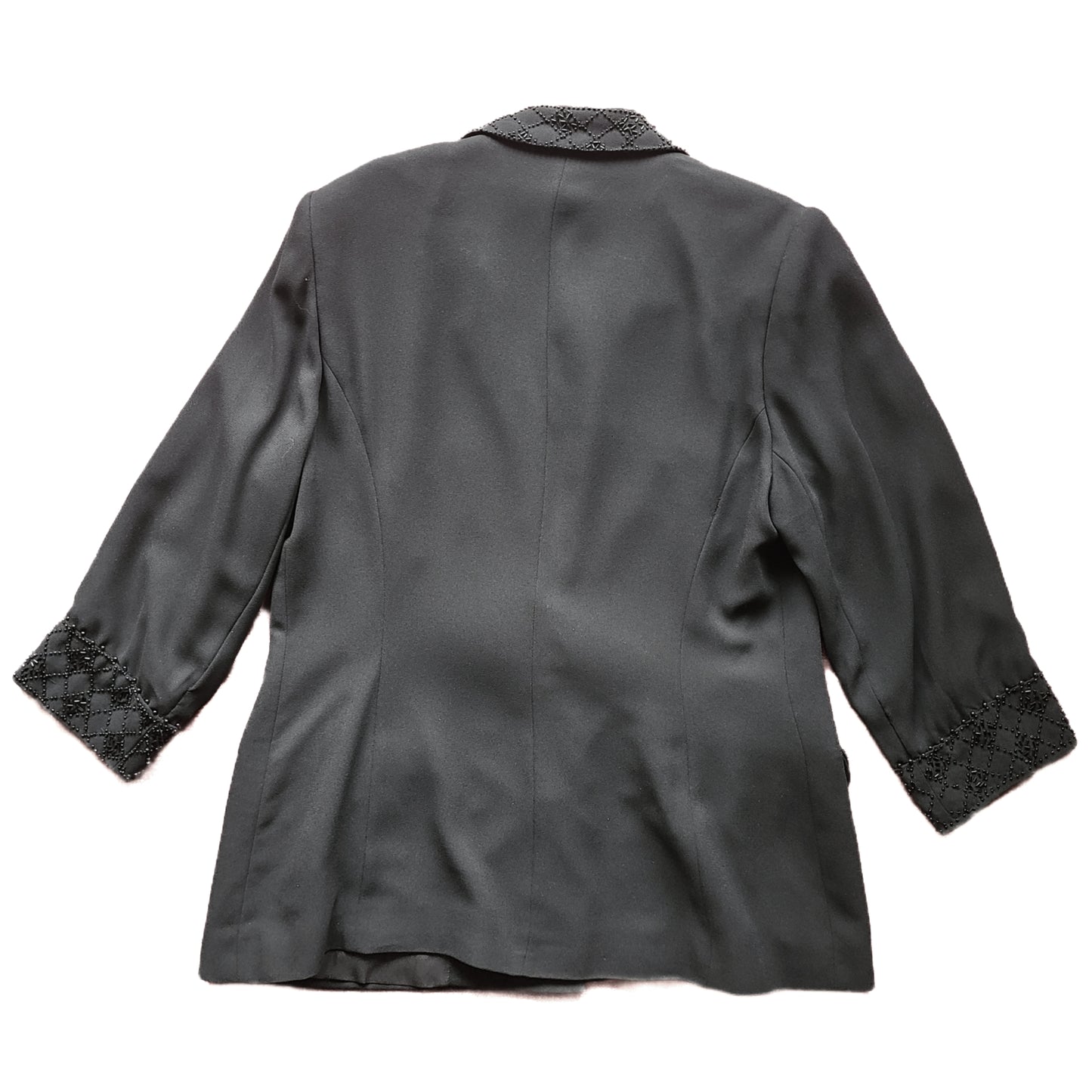 Black Beaded Detail Blazer Size 14.