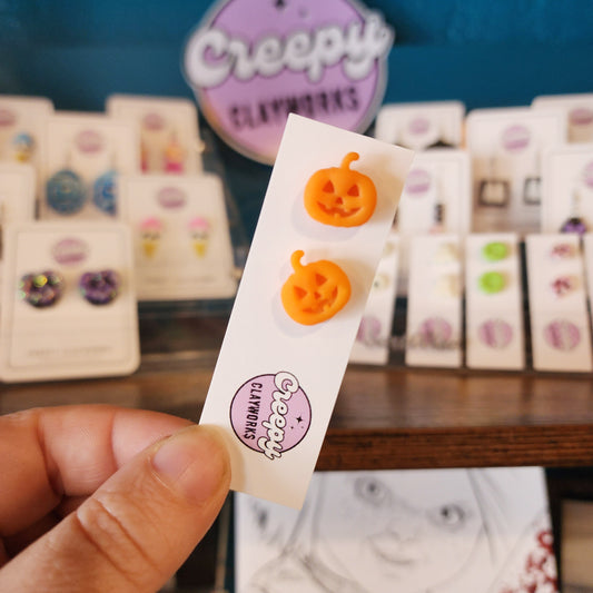 Orange Pumpkin - Studs (Small)