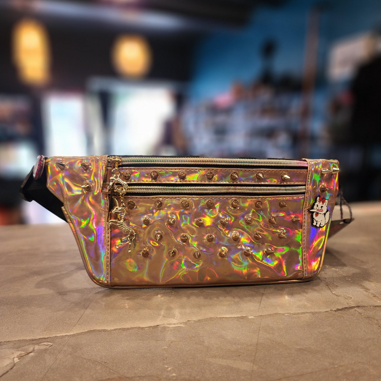 JF Pink Holo Hip Pouch