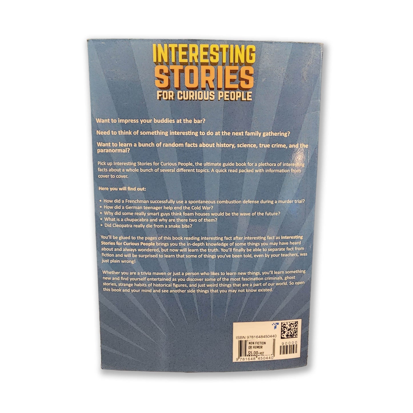 Bill O'Neil - Intersting Stories For Curious People - 2020