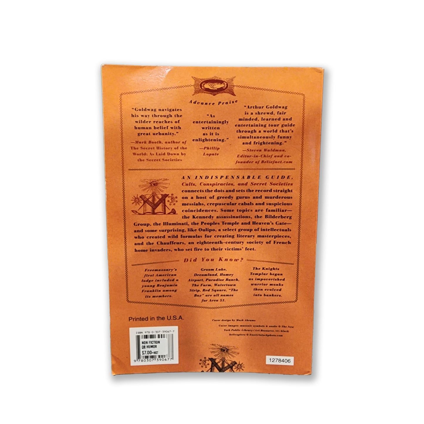 Arthur Goldwag - Cults, Conspiracies, and Secret Societies - 2009