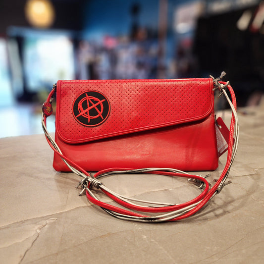JF Red Anarchy Purse w/ Barbed Wire