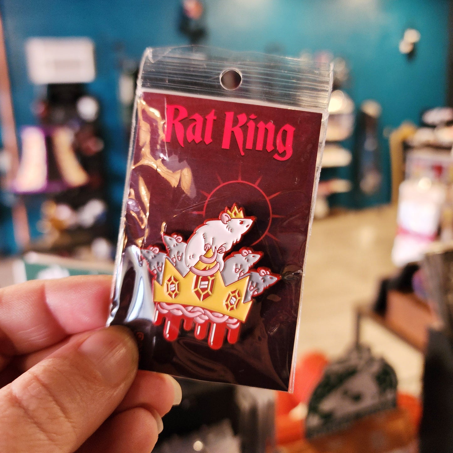 Rat King Enamel Pin