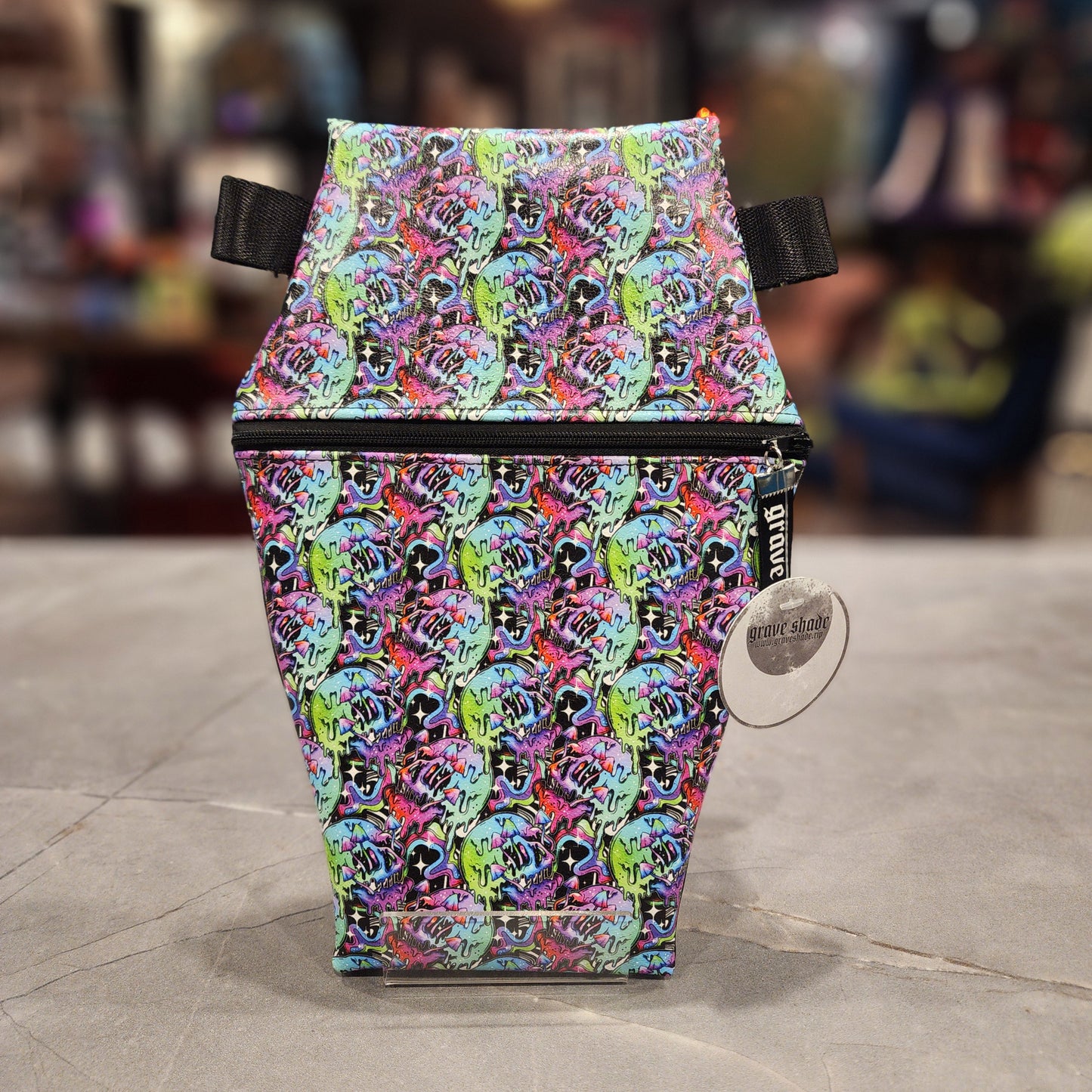 Neon Nightmares Crossbody Coffin Bag