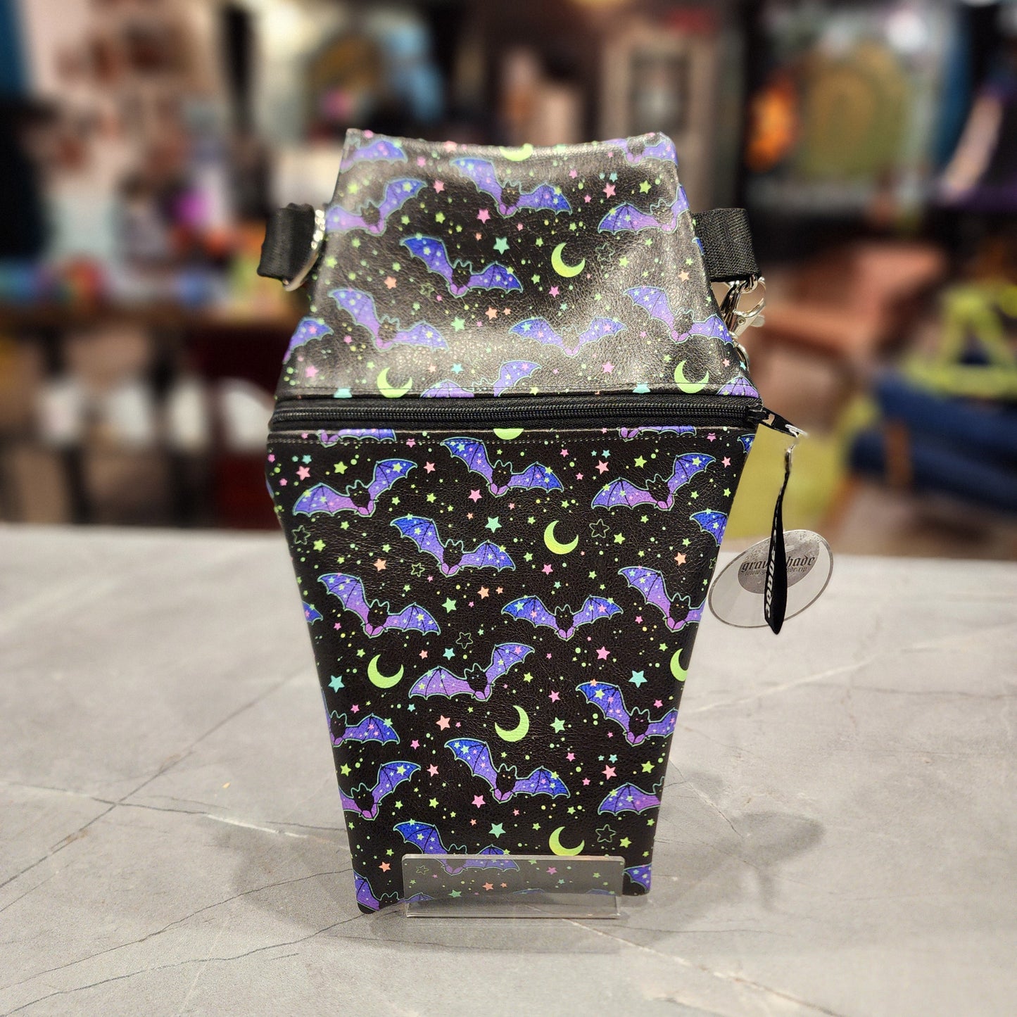 Starlight Bats Crossbody Coffin Bag