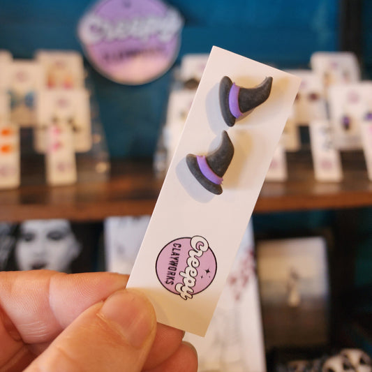 Black Witch Hats - Studs (Small)