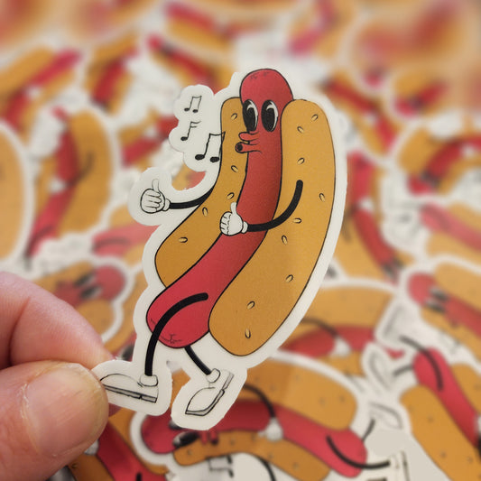 Happy Hotdog Sticker