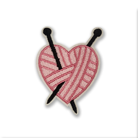 Knitting Heart Patch