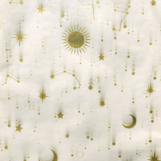 Creepy Paper - White/Gold Galaxy Tissue