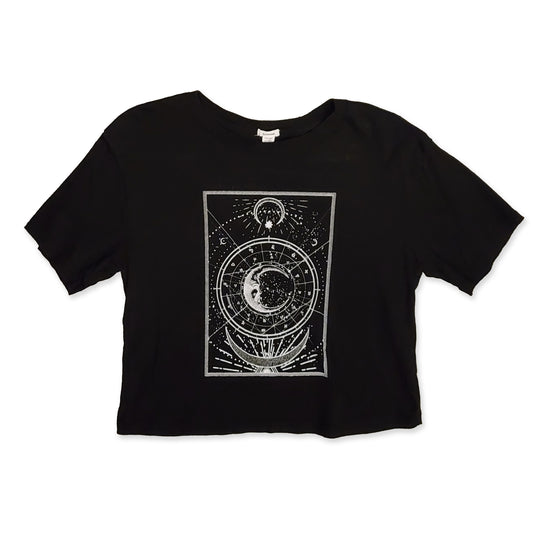 Celestial Print Crop TShirt Size XS