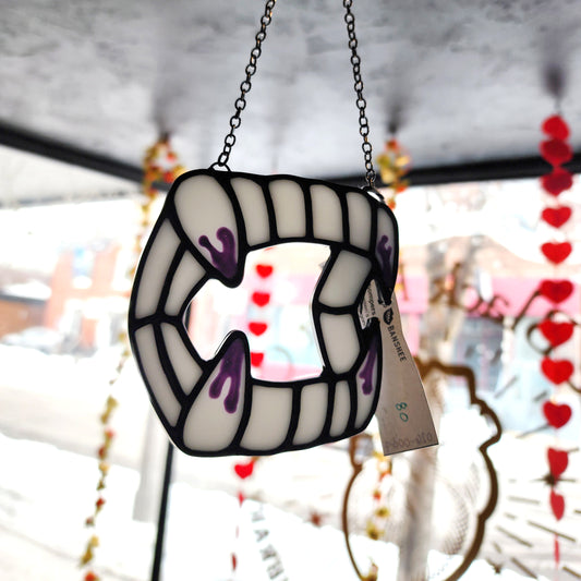 OOAK Vampire Chompers Stained Glass