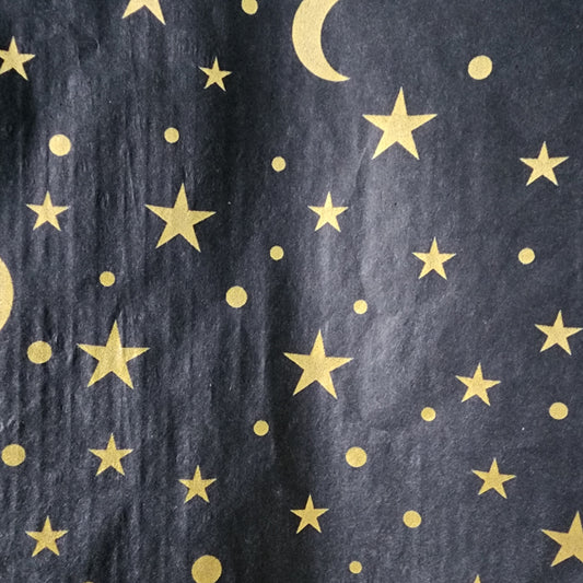 Creepy Paper - Black/Gold Galaxy Tissue