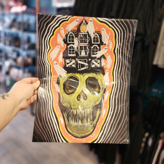 Haunted House Print 12x16