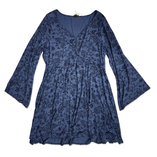 Blue & Black Rose Thorn Dress Size 2X