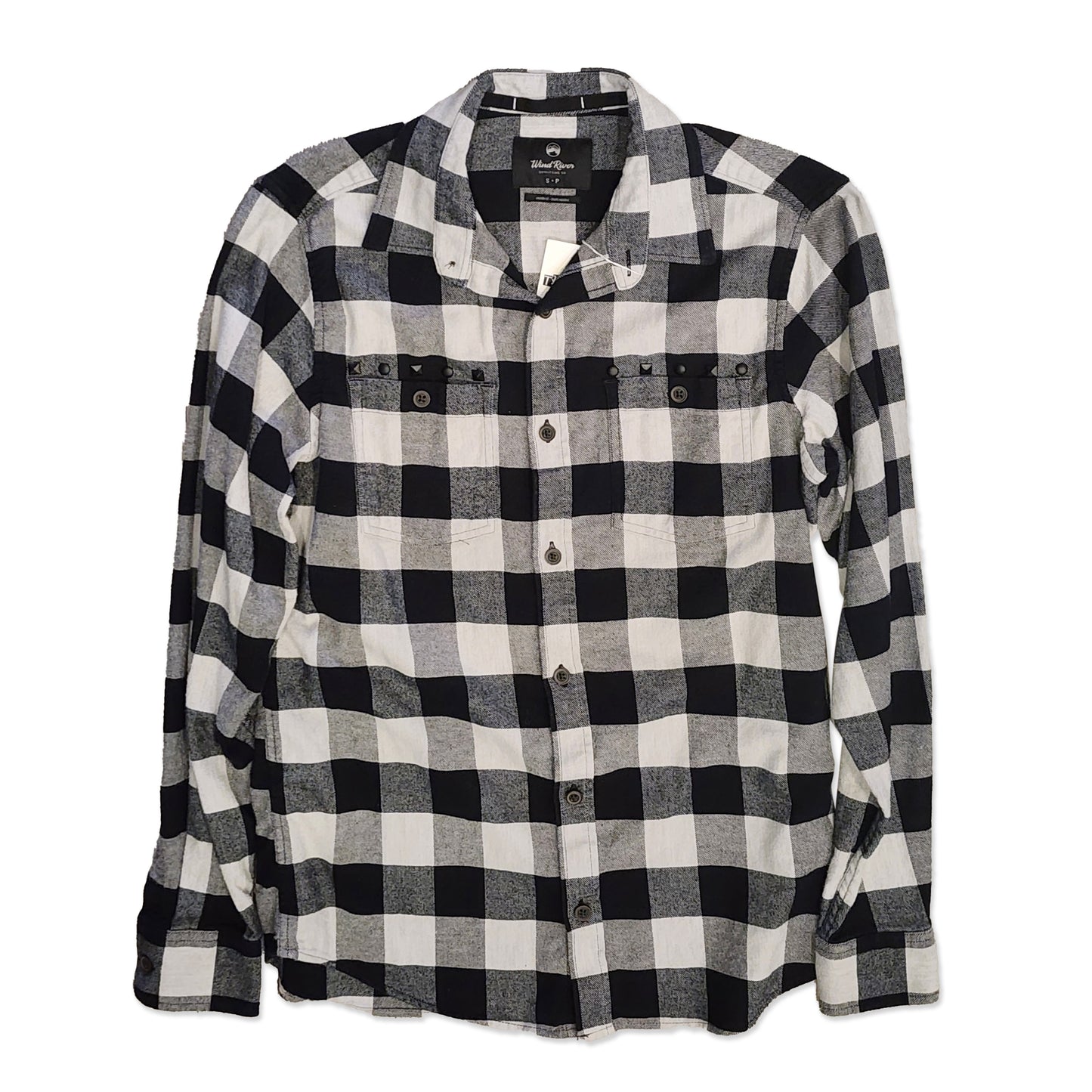 OOAK Overlook Black & White Plaid Shirt Size S