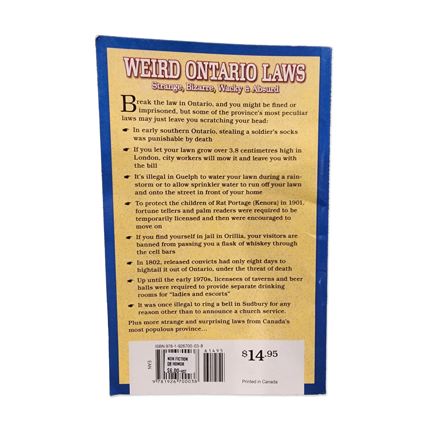 Alan Jackson - Weird Ontario Laws - 2011