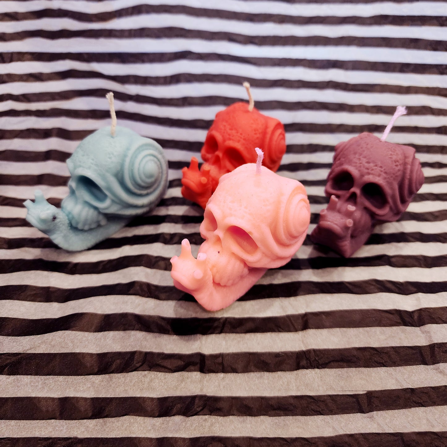 Skull Snail Candle