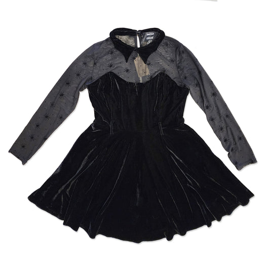 Spider Velvet Retro Dress, Size XL
