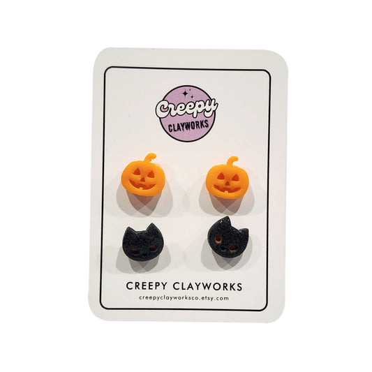 Pumpkin & Cat Stud Combo Pack