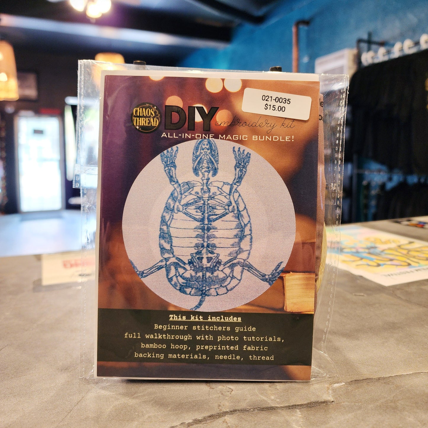DIY Small Hand Embroidery Kit - Animal Bones