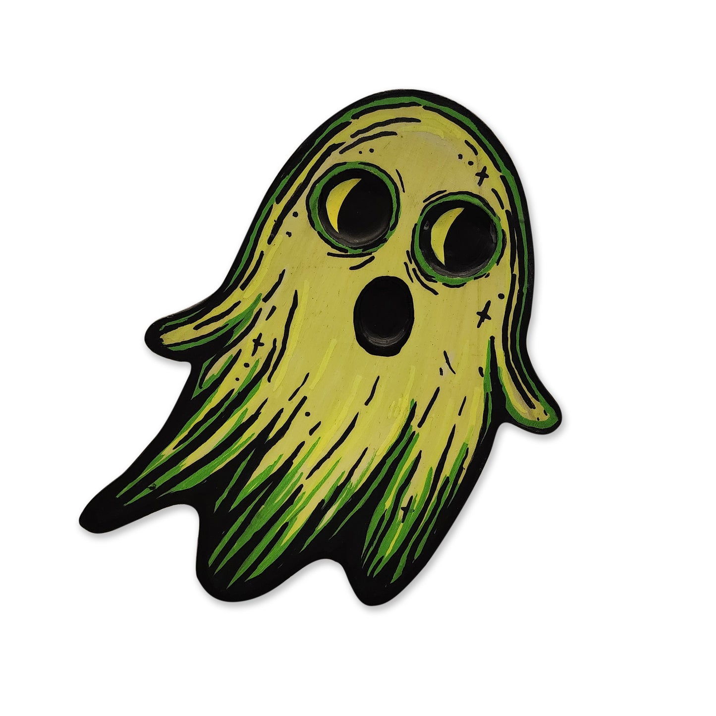 OOAK Wooden Glow Ghost