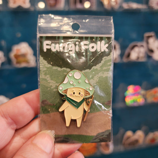 Fungi Folk Enamel Pin