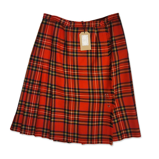 Red Tartan Kilt with Gunmetal Pin, Waist 30"