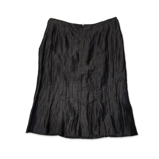 Linen Flare Midi Skirt, Size L.