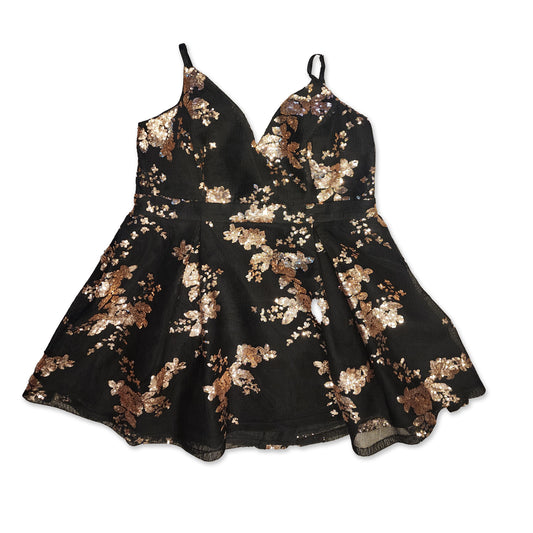 Black & Gold Sequin Dress, Size 3XL