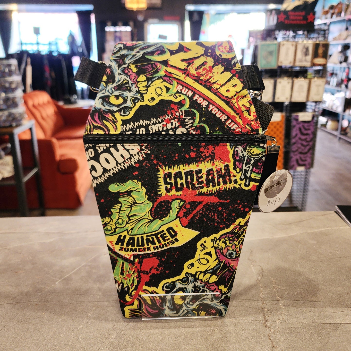Zombie Crossbody Coffin Bag