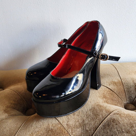 PVC Platform Heel MJs, Size 10 Women's
