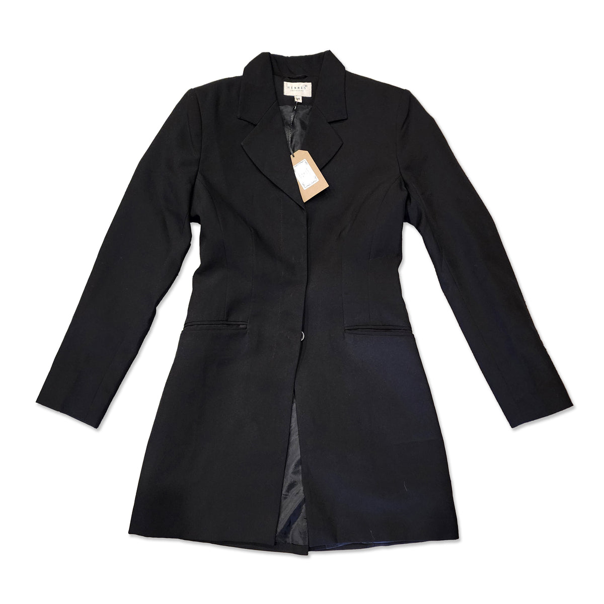 Long Black Blazer, Size XS.