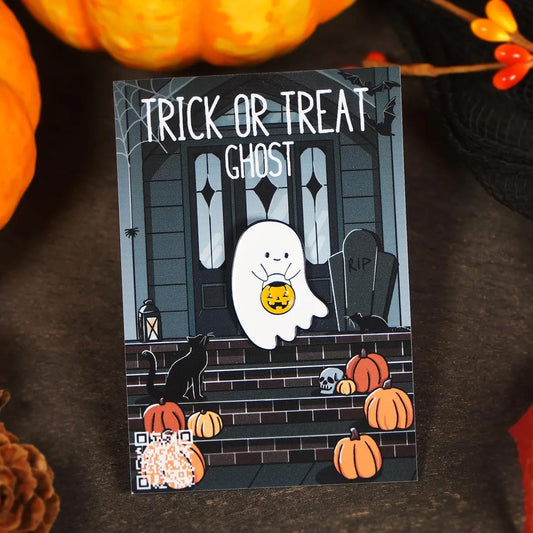 Trick or Treat Ghost Enamel Pin