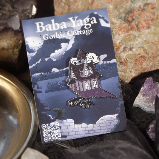 Baba Yaga Gothic Cottage Enamel Pin
